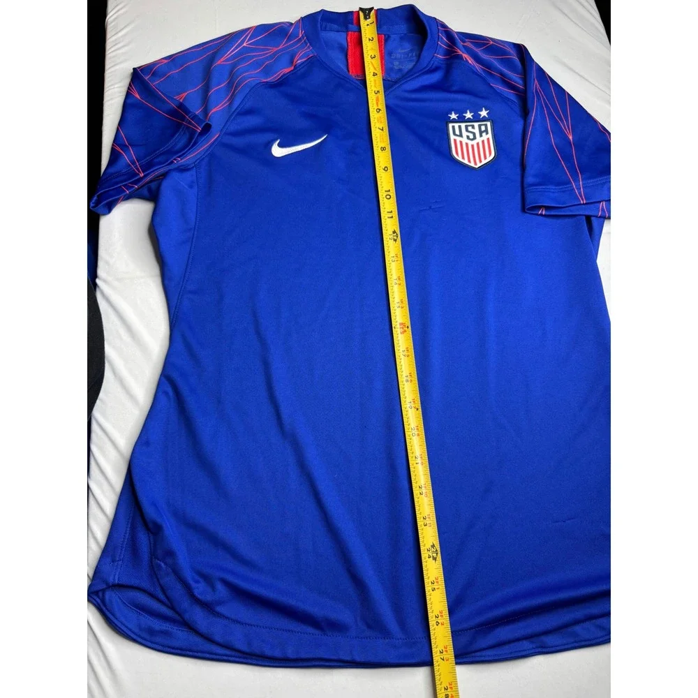 Nike USA Soccer National Team Jersey Blue Red Dri-FIT USWNT V-Neck Mens Large